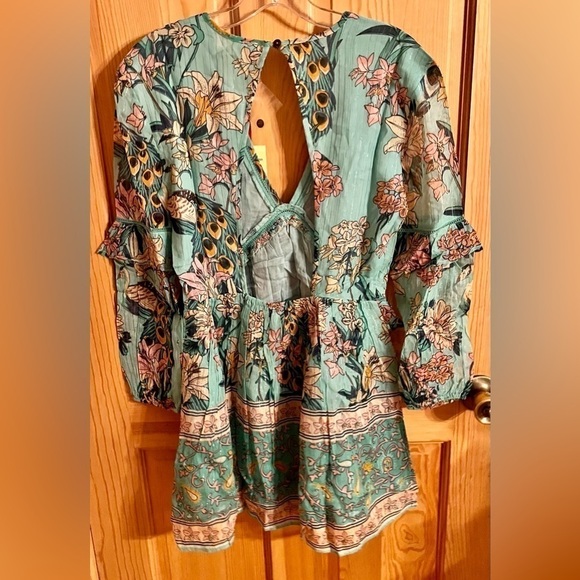 Raga Monique XS Dress NWT Floral  Anthropologie Brand Boho Chic Backless Festive - Picture 5 of 7